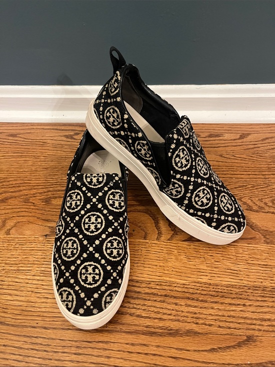 Tory Burch Shoes - Tory Burch Soft Monogram Croco Embossed Slip On Sneaker size 8
